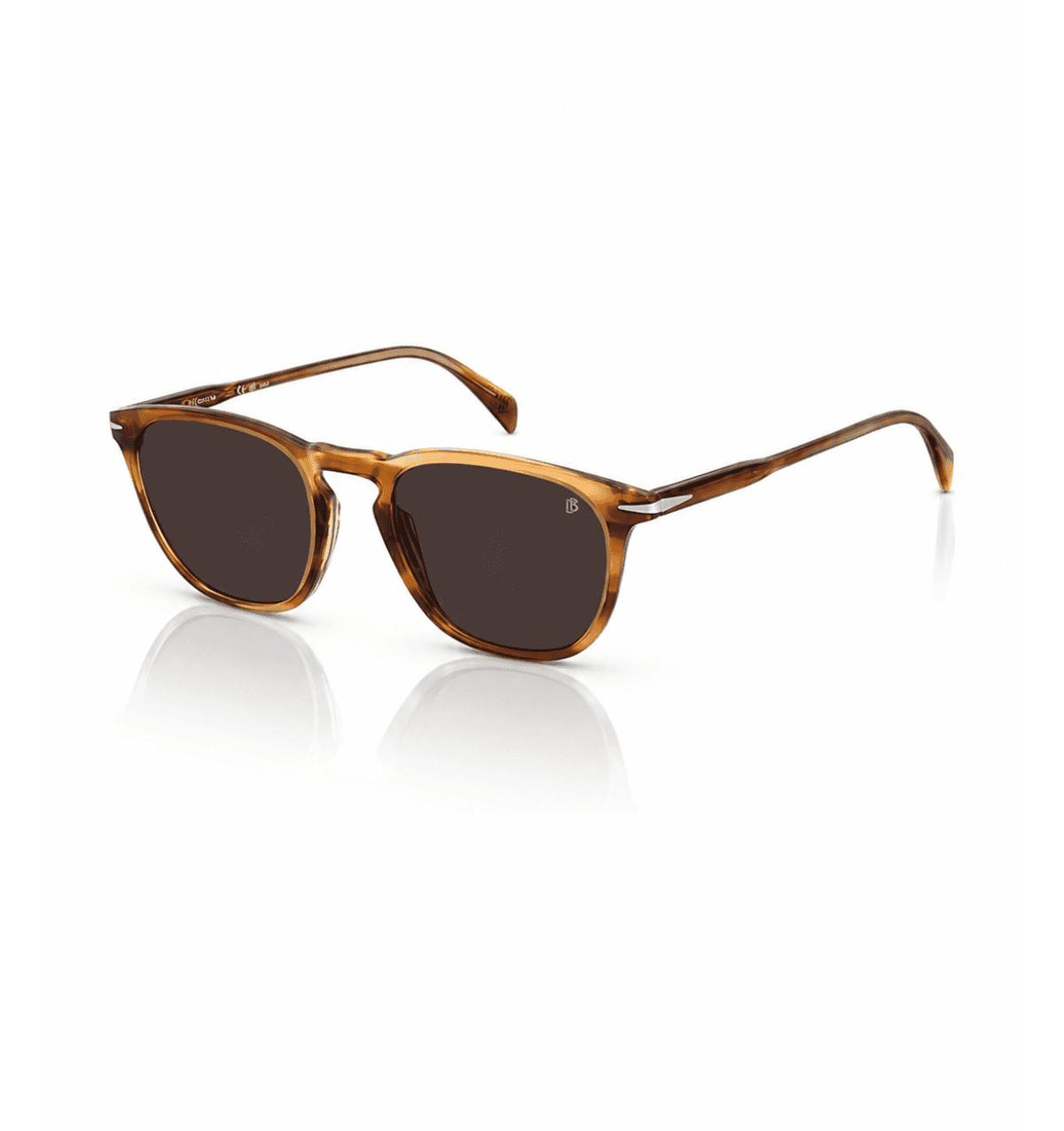 David Beckham DB 1160 — Havana translúcido · lentes marrom