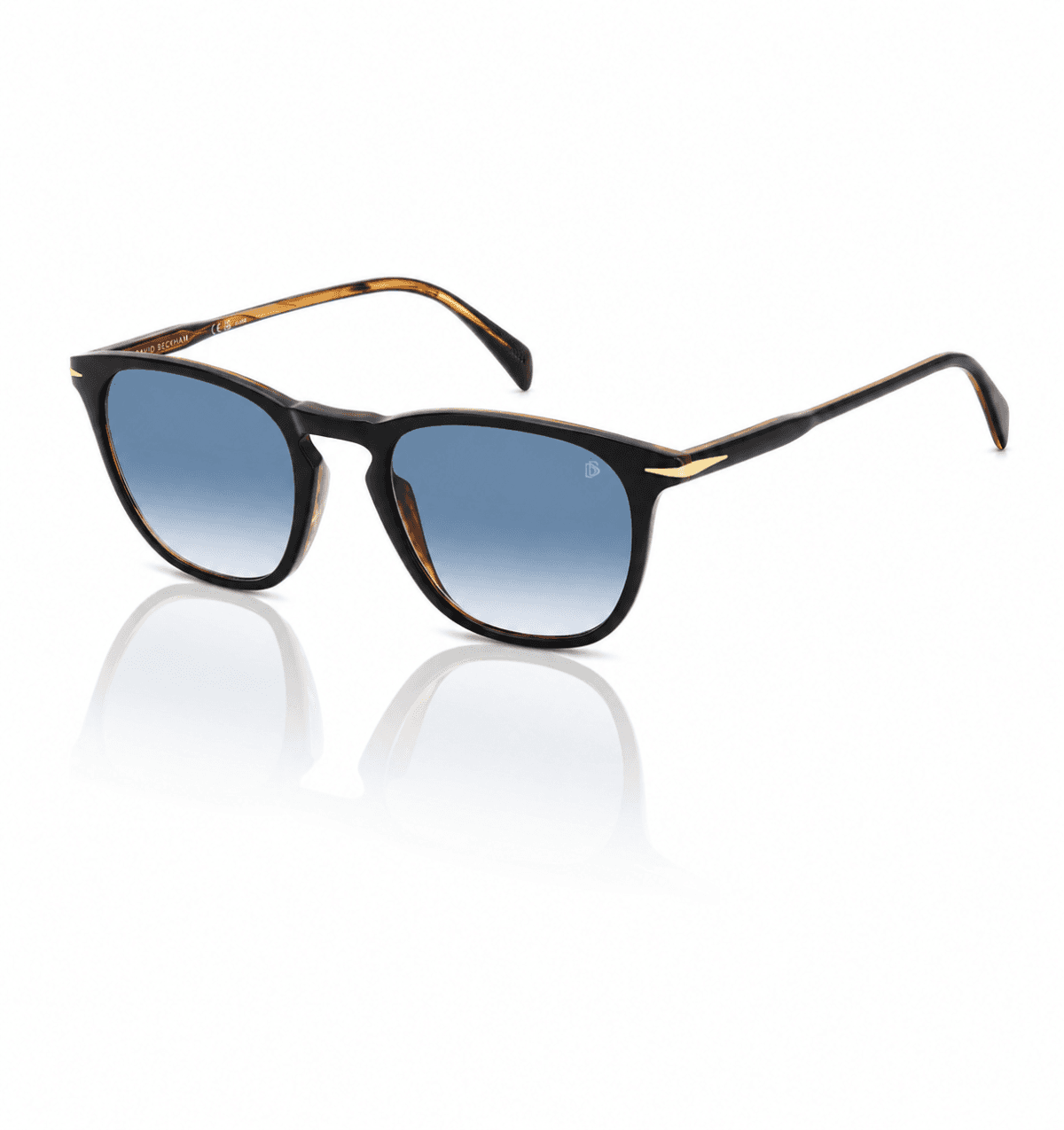 David Beckham DB 1160/S — Black on Striped Brown · azul degradê