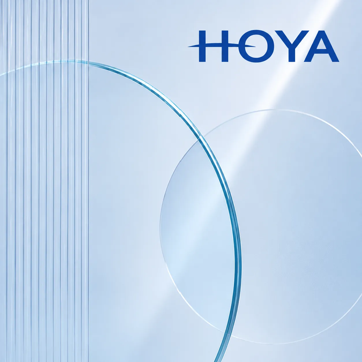 Lentes Hoya em composição de tecnologia óptica